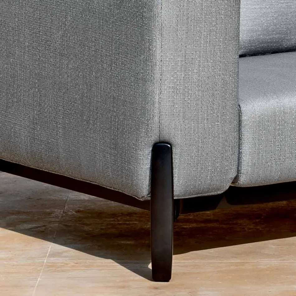 5-Sitzer-Außenecksofa aus Aluminium, 3 Ausführungen, Luxus – Filomena Viadurini