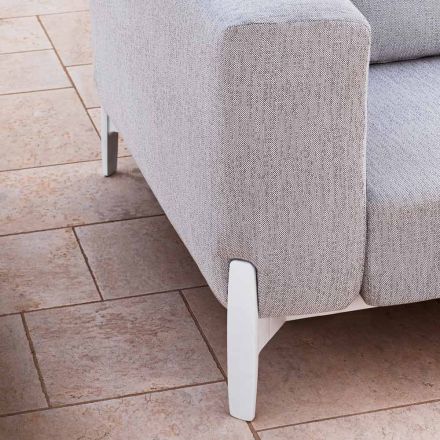 5-Sitzer-Außenecksofa aus Aluminium, 3 Ausführungen, Luxus – Filomena Viadurini