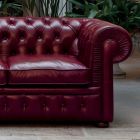 Klassisches Sofa mit Zwiebelfüßen aus Buchenholz Made in Italy - Spassoso Viadurini