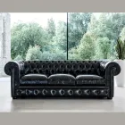 Klassisches Sofa mit Zwiebelfüßen aus Buchenholz Made in Italy - Spassoso Viadurini