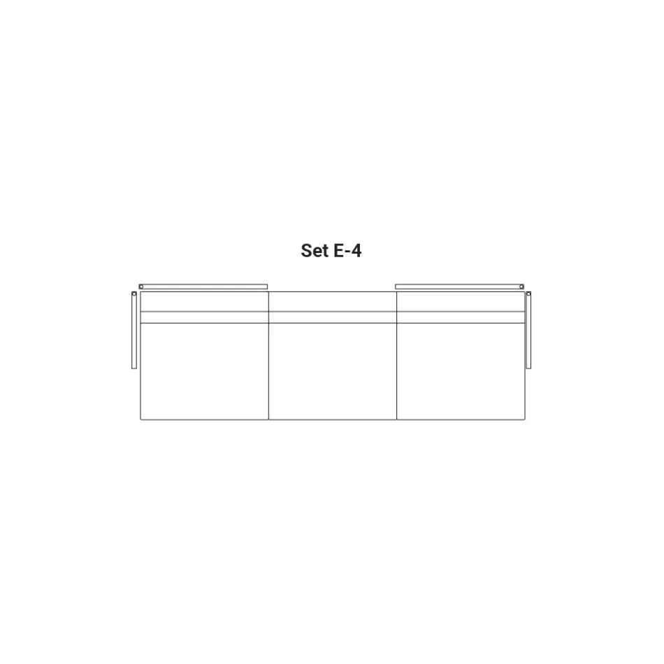 Modulares Outdoor-Sofa aus Stoff Made in Italy - Rubik Viadurini