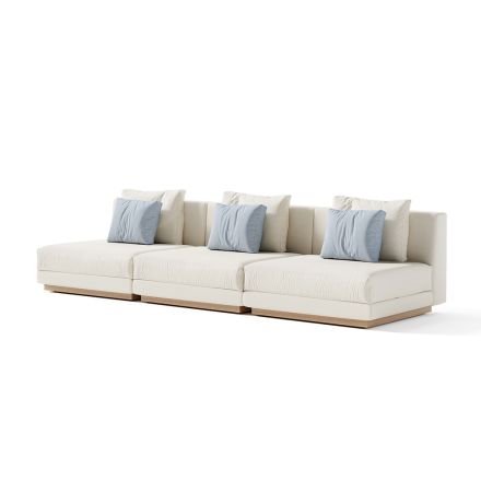 Modulares Outdoor-Sofa aus Stoff Made in Italy - Rubik Viadurini