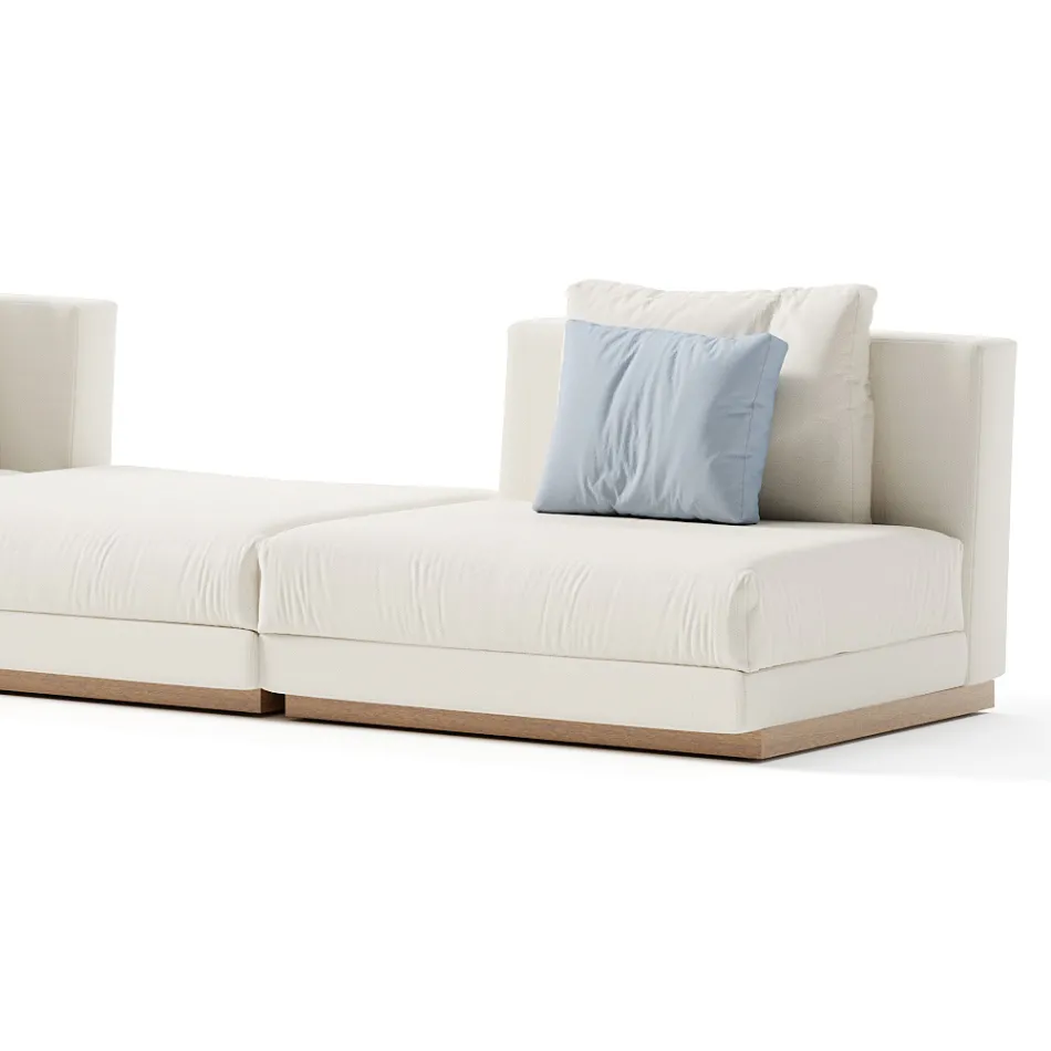 Modulares Gartensofa aus Stoff Made in Italy - Rubik Viadurini