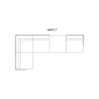 Modulares Gartensofa aus Stoff Made in Italy - Rubik Viadurini