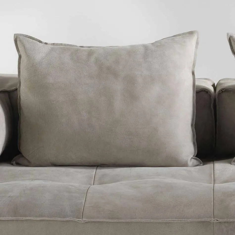 Sofa modernes Design Cardo, Lederpolsterung Viadurini