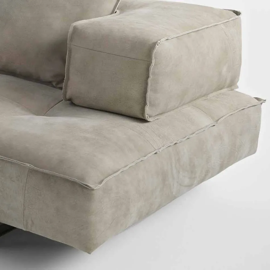 Sofa modernes Design Cardo, Lederpolsterung Viadurini