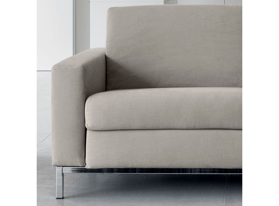 Sofa mit Bettöffnung aus Metall und Polyurethan Made in Italy - Folle Viadurini