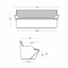 Rutsche mit Armlehnen Rutsche Kami Yon farbiges Design made in Italy Viadurini