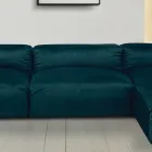 Sofa mit Innenhalbinsel aus expandiertem Polyurethan - Buffo Viadurini