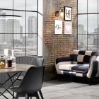 2- oder 3-Sitzer-Sofa aus mehrfarbigem Stoff – Kobalt Viadurini