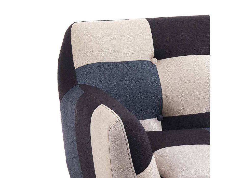 2- oder 3-Sitzer-Sofa aus mehrfarbigem Stoff – Kobalt Viadurini