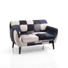 2- oder 3-Sitzer-Sofa aus mehrfarbigem Stoff – Kobalt Viadurini