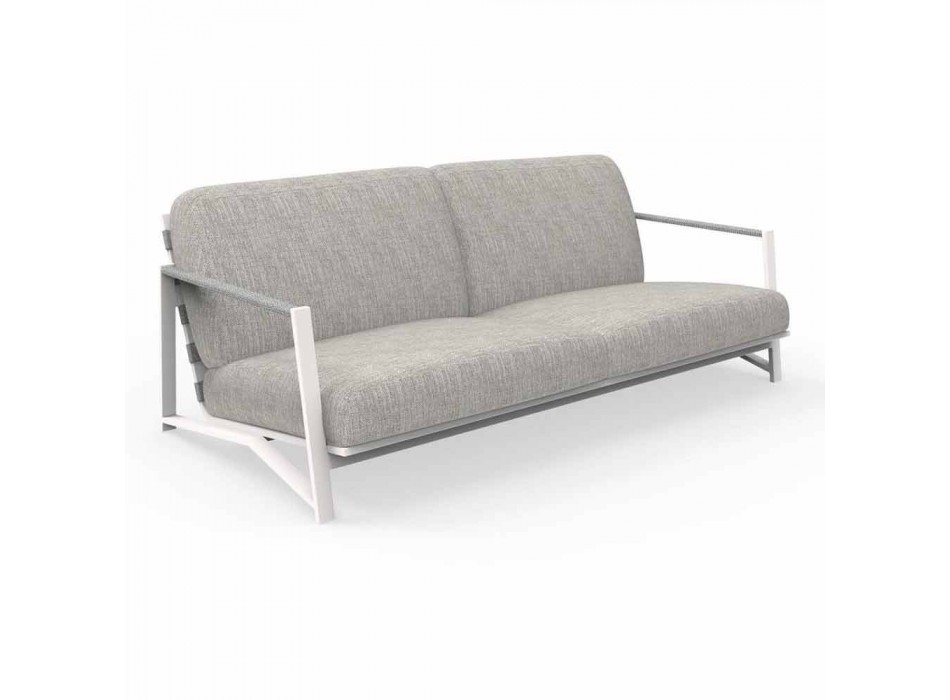 2-Sitzer-Sofa im Freien aus Aluminium und Stoff - Cottage Luxury von Talenti