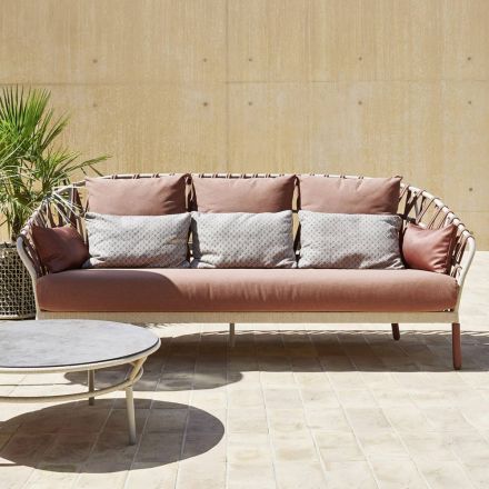 3-Sitzer Outdoor-Sofa mit Kissen Made in Italy - Emmacross von Varaschin Viadurini