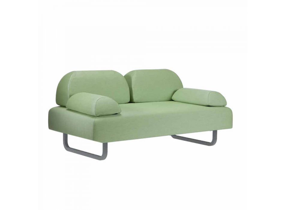 2-Sitzer-Outdoor-Sofa aus Stoff und Metall Made in Italy Design - Selia Viadurini
