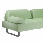 3-Sitzer-Design-Sofa aus Metall und Stoff Made in Italy - Selia Viadurini
