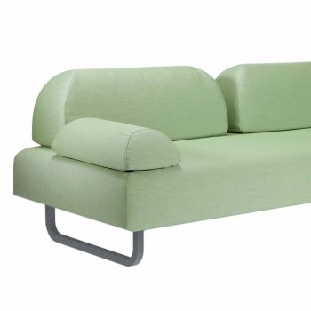 3-Sitzer-Design-Sofa aus Metall und Stoff Made in Italy - Selia