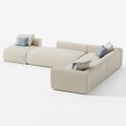 Modulares Outdoor-Sofa mit Polsterung aus entwässerndem Gummi Made in Italy - Bahias Viadurini