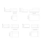 Modulares Outdoor-Sofa mit Polsterung aus entwässerndem Gummi Made in Italy - Bahias Viadurini