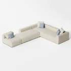 Modulares Outdoor-Sofa mit Polsterung aus entwässerndem Gummi Made in Italy - Bahias Viadurini