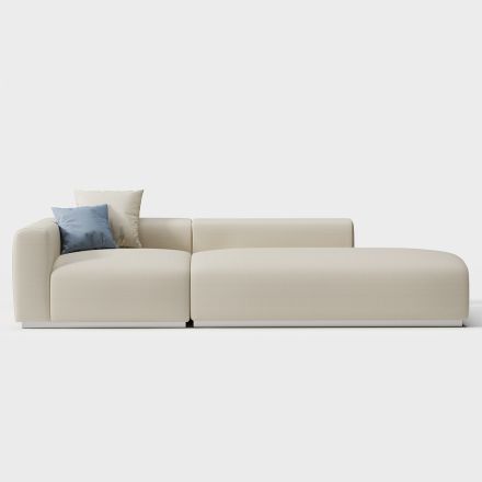 Modulares Outdoor-Sofa aus marineblauem Sperrholz Made in Italy - Bahias Viadurini