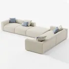 Modulares Outdoor-Sofa aus wasserabweisendem Stoff Made in Italy - Bahias Viadurini