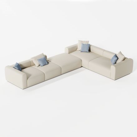 Modulares Outdoor-Sofa aus wasserabweisendem Stoff Made in Italy - Bahias Viadurini