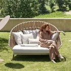 Outdoor-Sofa mit Kissen inklusive Made in Italy - Emmacross von Varaschin Viadurini
