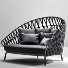 Outdoor-Sofa mit Kissen inklusive Made in Italy - Emmacross von Varaschin Viadurini