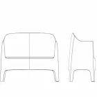 Modernes Design Outdoor Sofa Solid von Vondom aus Polypropylen Viadurini