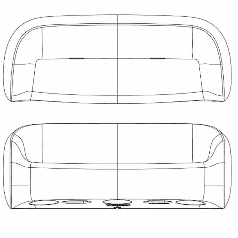 Design-Outdoor-Sofa in Schlag von Vondom Polyethylenharz Viadurini