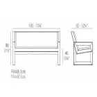 Frame by Vondom Outdoor-Sofa, aus Polyethylenharz, Design Viadurini