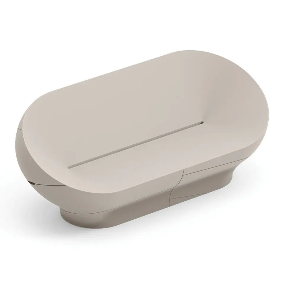 Gartensofa aus Polyethylen, erhältlich in verschiedenen Farben - Handtuch Viadurini