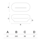Gartensofa aus Polyethylen, erhältlich in verschiedenen Farben - Handtuch Viadurini