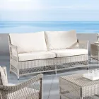 Outdoor-Sofa aus handgewebtem Polyrattan - Gigi Viadurini