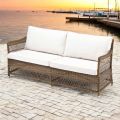Outdoor-Sofa aus handgewebtem Polyrattan - Gigi