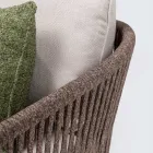 Outdoor-Sofa aus Teakholz und Polyethylengeflecht - Jhon Viadurini