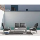 Outdoor-Sofa aus Stoff und Aluminium mit verstellbarer Rückenlehne - Nathy Viadurini