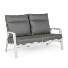 Outdoor-Sofa aus Stoff und Aluminium mit verstellbarer Rückenlehne - Nathy Viadurini
