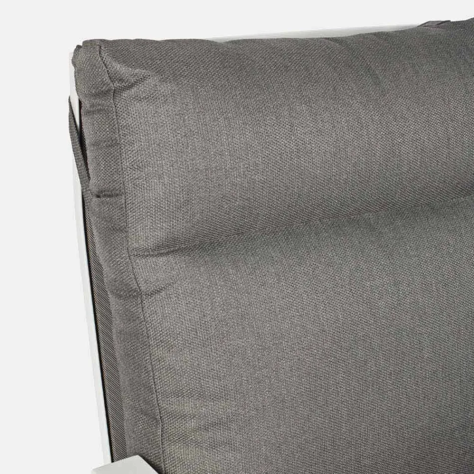 Outdoor-Sofa aus Stoff und Aluminium mit verstellbarer Rückenlehne - Nathy Viadurini