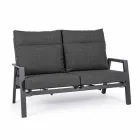 Outdoor-Sofa aus Stoff und Aluminium mit verstellbarer Rückenlehne - Nathy Viadurini