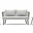 Modernes Varaschin Emma Gartensofa aus Stoff und Metall Viadurini