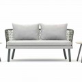 Modernes Gartensofa aus Stoff und Metall Varaschin Emma