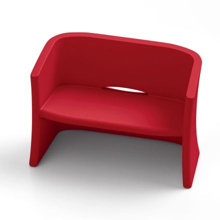 2-Sitzer-Gartensofa aus farbigem Polyethylen Made in Italy - Gomez Viadurini