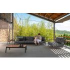 3-Sitzer-Gartensofa aus Aluminium und Stoff - Cottage Luxury von Talenti Viadurini
