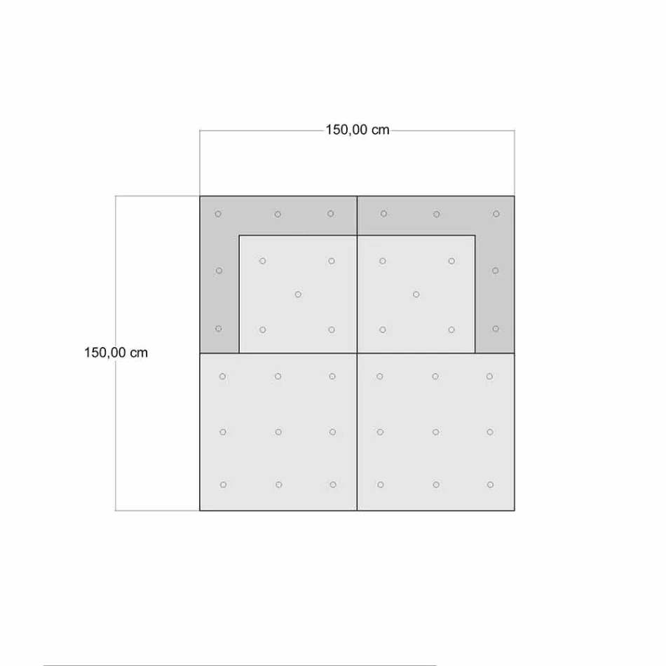 Ethnisches Zweisitzer-Gartensofa aus wasserabweisendem Stoff - Shamo Viadurini