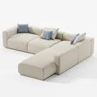 Modulares Gartensofa aus marineblauem Sperrholz Made in Italy - Bahias Viadurini