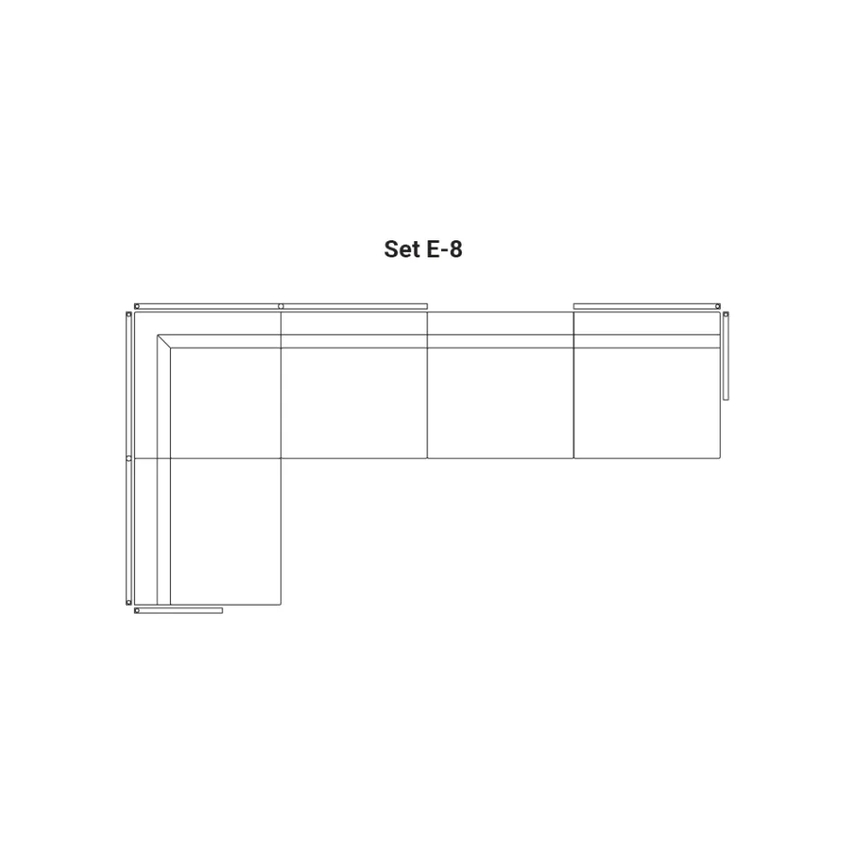 Modulares Gartensofa Made in Italy - Rubik Viadurini