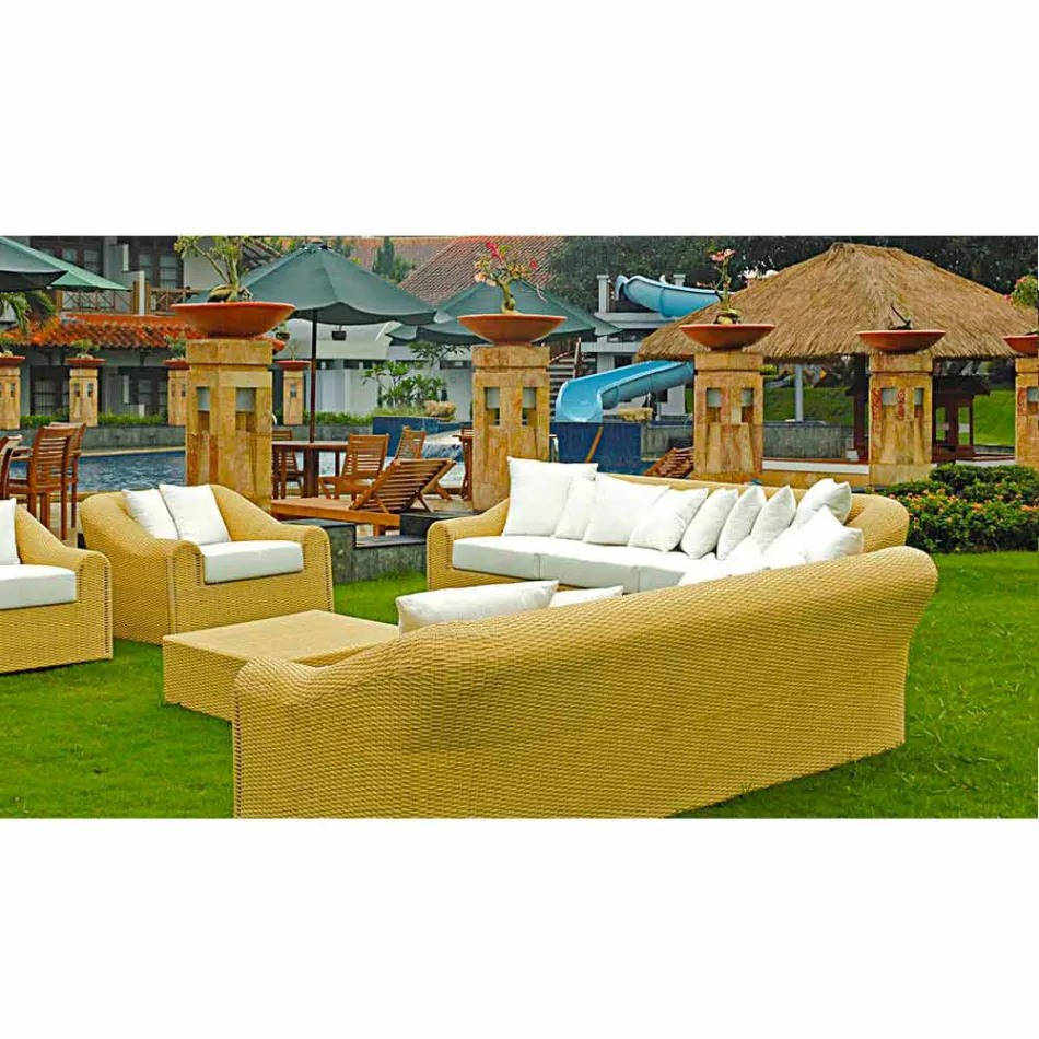 Gartensofa von dem großen handgewebte Cooper Viadurini