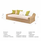 Gartensofa von dem großen handgewebte Cooper Viadurini